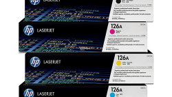 HP 126A Compatible LaserJet Toner Cartridge Set - Black, Cyan, Magenta, Yellow