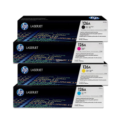 HP 126A Compatible LaserJet Toner Cartridge Set - Black, Cyan, Magenta, Yellow