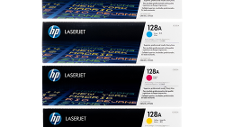 HP 128A Compatible LaserJet Toner Cartridge Set - Black, Cyan, Magenta, Yellow