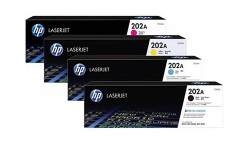 HP 202A Compatible LaserJet Toner Cartridge Set - Black, Cyan, Magenta, Yellow