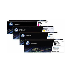 HP 202A Compatible LaserJet Toner Cartridge Set - Black, Cyan, Magenta, Yellow