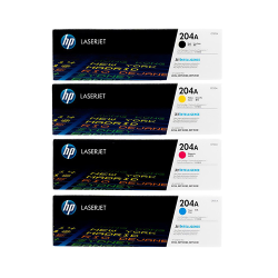 HP 204A Compatible LaserJet Toner Cartridge Set - Black, Cyan, Magenta, Yellow