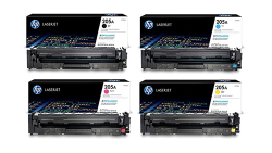 HP 205A Compatible LaserJet Toner Cartridge Set - Black, Cyan, Magenta, Yellow