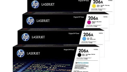 HP 206A Compatible LaserJet Toner Cartridge Set - Black, Cyan, Magenta, Yellow