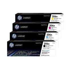 HP 206A Compatible LaserJet Toner Cartridge Set - Black, Cyan, Magenta, Yellow