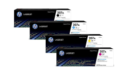 HP 207A Compatible LaserJet Toner Cartridge Set - Black, Cyan, Magenta, Yellow