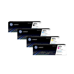 HP 207A Compatible LaserJet Toner Cartridge Set - Black, Cyan, Magenta, Yellow