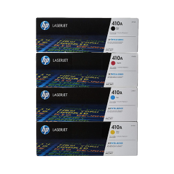 HP 410A Compatible LaserJet Toner Cartridge Set - Black, Cyan, Magenta, Yellow