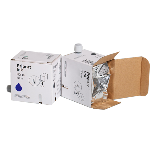 ink.png Vibrant blue Ricoh Digital Duplicator Ink HQ-40 cartridge